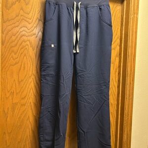 Figs Men's Deep Blue Joggers with Gray Drawstring